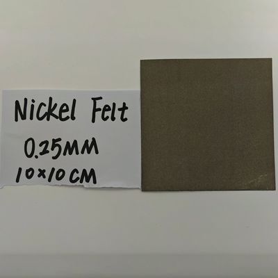 30-50% de porosidad Filtro de fibra de níquel 0,25 mm de espesor AEM Electrolisis de agua Producción de hidrógeno